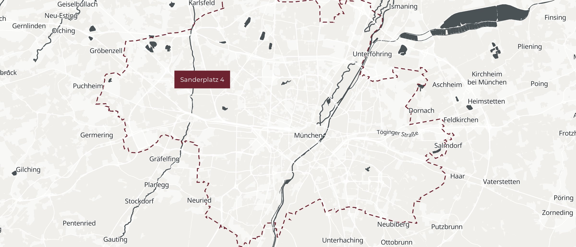 Karte von München: Sanderplatz 4 in Obermenzing